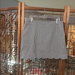 Black & White Gingham Mini Skirt - Classic Check Print